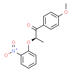 ChemSpider 2D Image | (2R)-1-(4-Methoxyphenyl)-2-(2-nitrophenoxy)-1-propanone | C16H15NO5