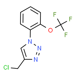 ChemSpider 2D Image | 4-(Chloromethyl)-1-[2-(trifluoromethoxy)phenyl]-1H-1,2,3-triazole | C10H7ClF3N3O