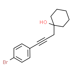 ChemSpider 2D Image | 1-[3-(4-Bromophenyl)-2-propyn-1-yl]cyclohexanol | C15H17BrO