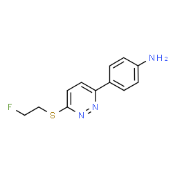 ChemSpider 2D Image | 4-{6-[(2-Fluoroethyl)sulfanyl]-3-pyridazinyl}aniline | C12H12FN3S
