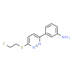 ChemSpider 2D Image | 3-{6-[(2-Fluoroethyl)sulfanyl]-3-pyridazinyl}aniline | C12H12FN3S