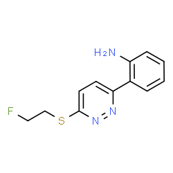 ChemSpider 2D Image | 2-{6-[(2-Fluoroethyl)sulfanyl]-3-pyridazinyl}aniline | C12H12FN3S