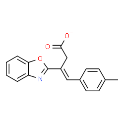 ChemSpider 2D Image | (3E)-3-(1,3-Benzoxazol-2-yl)-4-(4-methylphenyl)-3-butenoate | C18H14NO3