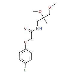 ChemSpider 2D Image | N-(2,3-Dimethoxy-2-methylpropyl)-2-(4-fluorophenoxy)acetamide | C14H20FNO4