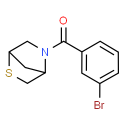 ChemSpider 2D Image | (3-Bromophenyl)(2-thia-5-azabicyclo[2.2.1]hept-5-yl)methanone | C12H12BrNOS