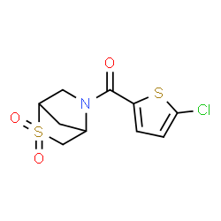 ChemSpider 2D Image | (5-Chloro-2-thienyl)(2,2-dioxido-2-thia-5-azabicyclo[2.2.1]hept-5-yl)methanone | C10H10ClNO3S2