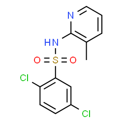 ChemSpider 2D Image | 2,5-Dichloro-N-(3-methyl-2-pyridinyl)benzenesulfonamide | C12H10Cl2N2O2S