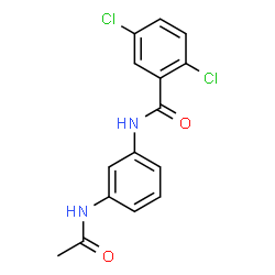ChemSpider 2D Image | 2,5-dichloro-N-(3-acetamidophenyl)benzamide | C15H12Cl2N2O2