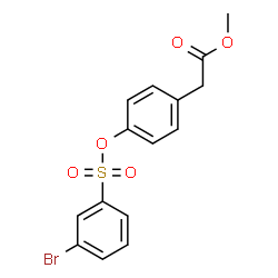 ChemSpider 2D Image | Methyl (4-{[(3-bromophenyl)sulfonyl]oxy}phenyl)acetate | C15H13BrO5S