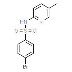 ChemSpider 2D Image | 4-Bromo-N-(5-methyl-2-pyridinyl)benzenesulfonamide | C12H11BrN2O2S