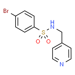 ChemSpider 2D Image | 4-Bromo-N-(4-pyridinylmethyl)benzenesulfonamide | C12H11BrN2O2S