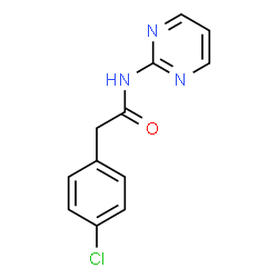 ChemSpider 2D Image | 2-(4-Chlorophenyl)-N-(2-pyrimidinyl)acetamide | C12H10ClN3O