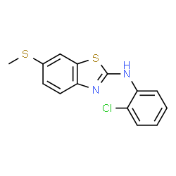 ChemSpider 2D Image | N-(2-Chlorophenyl)-6-(methylsulfanyl)-1,3-benzothiazol-2-amine | C14H11ClN2S2