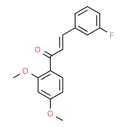 ChemSpider 2D Image | (2E)-1-(2,4-Dimethoxyphenyl)-3-(3-fluorophenyl)-2-propen-1-one | C17H15FO3