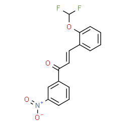 ChemSpider 2D Image | (2E)-3-[2-(Difluoromethoxy)phenyl]-1-(3-nitrophenyl)-2-propen-1-one | C16H11F2NO4