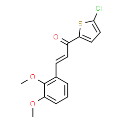 ChemSpider 2D Image | (2E)-1-(5-Chloro-2-thienyl)-3-(2,3-dimethoxyphenyl)-2-propen-1-one | C15H13ClO3S