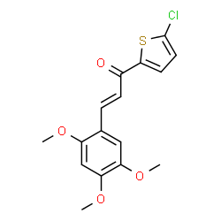 ChemSpider 2D Image | (2E)-1-(5-Chloro-2-thienyl)-3-(2,4,5-trimethoxyphenyl)-2-propen-1-one | C16H15ClO4S