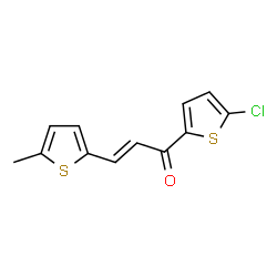 ChemSpider 2D Image | (2E)-1-(5-Chloro-2-thienyl)-3-(5-methyl-2-thienyl)-2-propen-1-one | C12H9ClOS2