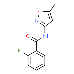 ChemSpider 2D Image | 2-Fluoro-N-(5-methyl-1,2-oxazol-3-yl)benzamide | C11H9FN2O2