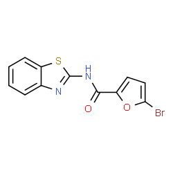 ChemSpider 2D Image | N-(1,3-Benzothiazol-2-yl)-5-bromo-2-furamide | C12H7BrN2O2S