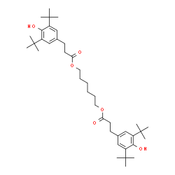 ChemSpider 2D Image | Hexamethylene bis[3-(3,5-di-tert-butyl-4-hydroxyphenyl)propionate] | C40H62O6