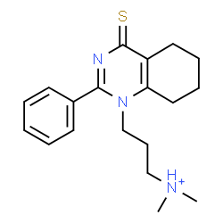 ChemSpider 2D Image | N,N-Dimethyl-3-(2-phenyl-4-thioxo-5,6,7,8-tetrahydro-1(4H)-quinazolinyl)-1-propanaminium | C19H26N3S