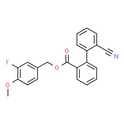 ChemSpider 2D Image | 3-Fluoro-4-methoxybenzyl 2'-cyano-2-biphenylcarboxylate | C22H16FNO3