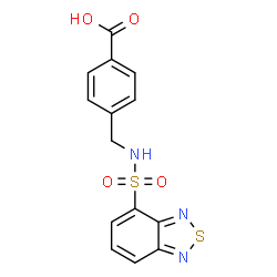 ChemSpider 2D Image | 4-{[(2,1,3-Benzothiadiazol-4-ylsulfonyl)amino]methyl}benzoic acid | C14H11N3O4S2