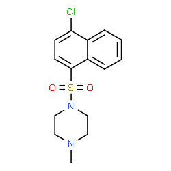 ChemSpider 2D Image | 1-[(4-Chloro-1-naphthyl)sulfonyl]-4-methylpiperazine | C15H17ClN2O2S