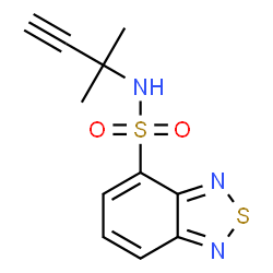 ChemSpider 2D Image | N-(2-Methyl-3-butyn-2-yl)-2,1,3-benzothiadiazole-4-sulfonamide | C11H11N3O2S2