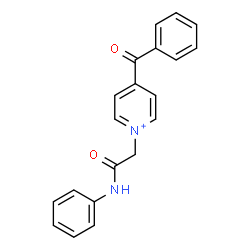 ChemSpider 2D Image | 1-(2-Anilino-2-oxoethyl)-4-benzoylpyridinium | C20H17N2O2