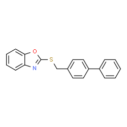 ChemSpider 2D Image | 2-[(4-Biphenylylmethyl)sulfanyl]-1,3-benzoxazole | C20H15NOS