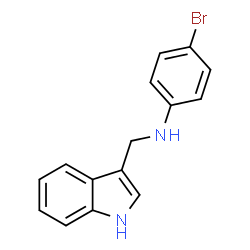 ChemSpider 2D Image | 4-Bromo-N-(1H-indol-3-ylmethyl)aniline | C15H13BrN2
