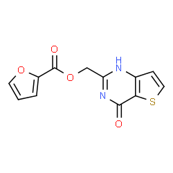 ChemSpider 2D Image | (4-Oxo-1,4-dihydrothieno[3,2-d]pyrimidin-2-yl)methyl 2-furoate | C12H8N2O4S