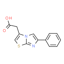 ChemSpider 2D Image | 6-Phenylimidazo[2,1-b]thiazole-3-acetic acid | C13H10N2O2S