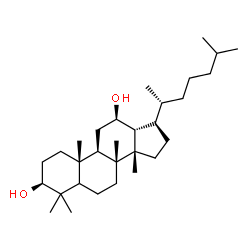 ChemSpider 2D Image | (3beta,5xi,12beta,14beta)-Dammarane-3,12-diol | C30H54O2