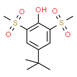 ChemSpider 2D Image | 4-(2-Methyl-2-propanyl)-2,6-bis(methylsulfonyl)phenol | C12H18O5S2