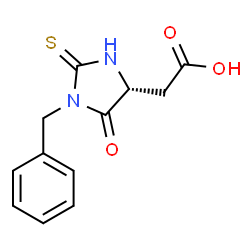 ChemSpider 2D Image | [(4R)-1-Benzyl-5-oxo-2-thioxo-4-imidazolidinyl]acetic acid | C12H12N2O3S