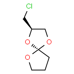 ChemSpider 2D Image | (2R,5R)-2-(Chloromethyl)-1,4,6-trioxaspiro[4.4]nonane | C7H11ClO3