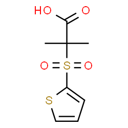 ChemSpider 2D Image | 2-Methyl-2-(2-thienylsulfonyl)propanoic acid | C8H10O4S2