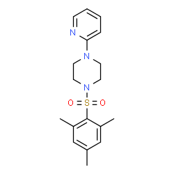 ChemSpider 2D Image | 1-(Mesitylsulfonyl)-4-(2-pyridinyl)piperazine | C18H23N3O2S