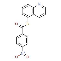ChemSpider 2D Image | S-5-Quinolinyl 4-nitrobenzenecarbothioate | C16H10N2O3S