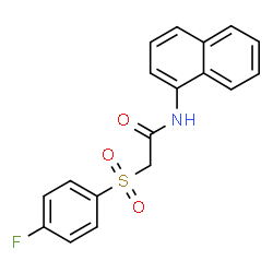 ChemSpider 2D Image | 2-[(4-Fluorophenyl)sulfonyl]-N-(1-naphthyl)acetamide | C18H14FNO3S