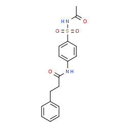 ChemSpider 2D Image | N-[4-(Acetylsulfamoyl)phenyl]-3-phenylpropanamide | C17H18N2O4S