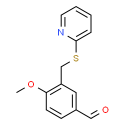 ChemSpider 2D Image | 4-methoxy-3-[(pyridin-2-ylthio)methyl]benzaldehyde | C14H13NO2S