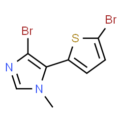 ChemSpider 2D Image | 4-Bromo-5-(5-bromo-2-thienyl)-1-methyl-1H-imidazole | C8H6Br2N2S