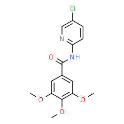 ChemSpider 2D Image | N-(5-Chloro-2-pyridinyl)-3,4,5-trimethoxybenzamide | C15H15ClN2O4