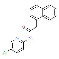 ChemSpider 2D Image | N-(5-Chloro-2-pyridinyl)-2-(1-naphthyl)acetamide | C17H13ClN2O
