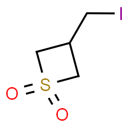 ChemSpider 2D Image | 3-(Iodomethyl)thietane 1,1-dioxide | C4H7IO2S