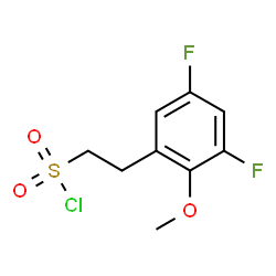 ChemSpider 2D Image | 2-(3,5-Difluoro-2-methoxyphenyl)ethanesulfonyl chloride | C9H9ClF2O3S